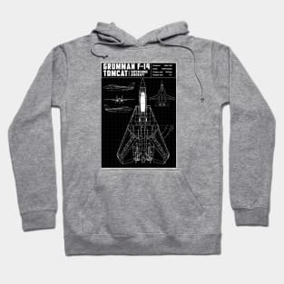 F-14 TOMCAT DIAGRAM Hoodie